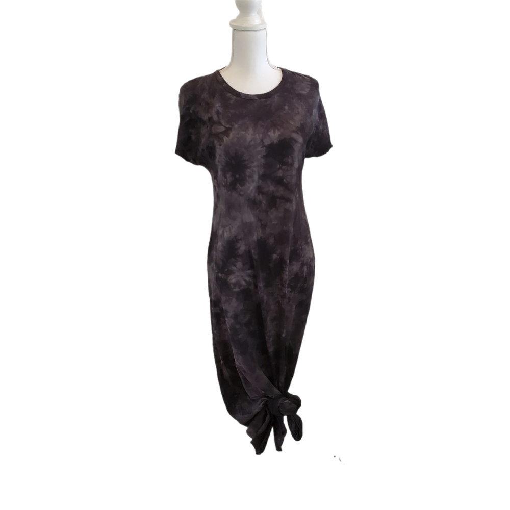 Lularoe Gray Black Maxi Dress Tie‎ Dye S/M